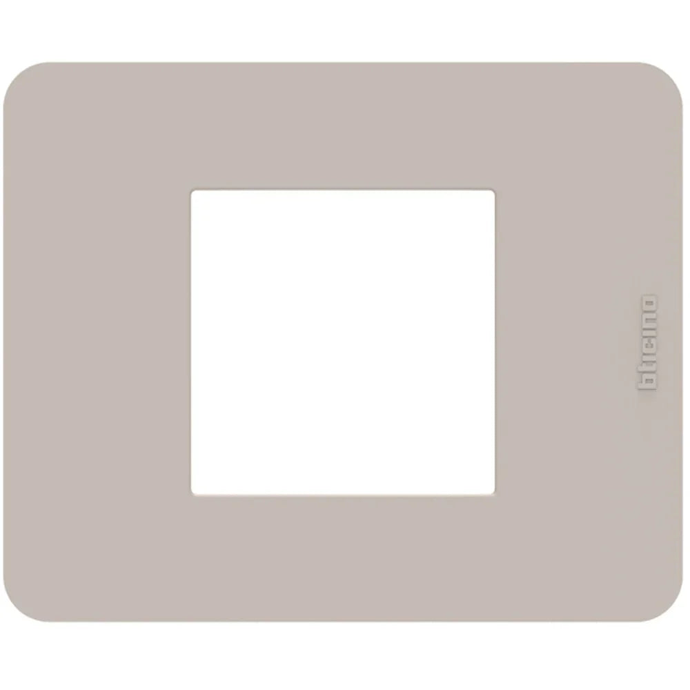 Placca BTicino MatixGO JA4802TS 2 Moduli Colore Sand - Design Elegante e Facile Installazione