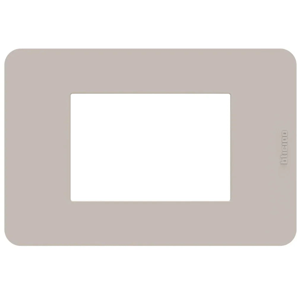 Placca BTicino MatixGO Tones 3 Moduli Sand JA4803TS - Design Elegante e Resistente in Tecnopolimero