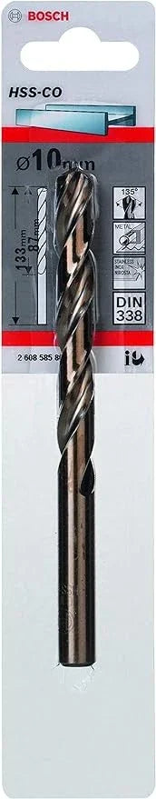 Punta Di Trapano PUN MET HSS-CO STD 10mm 133mm Cobalto - SKU 2608585864, Alta Precisione e Durata