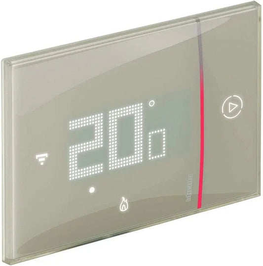 Termostato Connesso BTicino WIFI Smarther 2 Ad Incasso Sabbia 230V - SKU XM8002, Controllo Remoto, Monitoraggio Ambiente