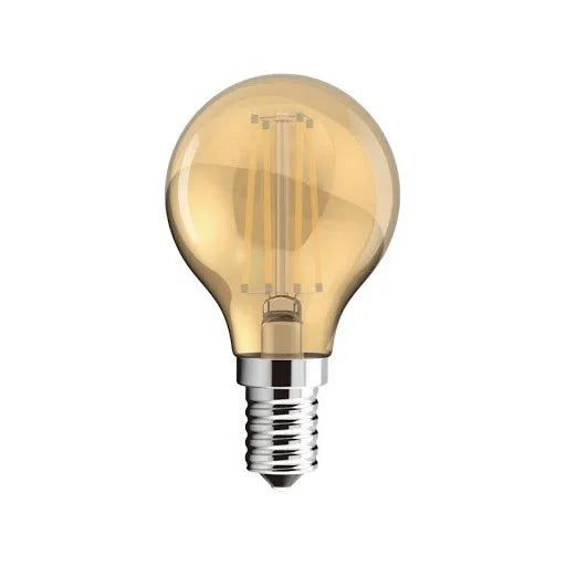 Lampada LED E14 Sfera Vintage Imperia 6010051, Luce Calda 2200K, 330 Lumen, Risparmio Energetico 4W