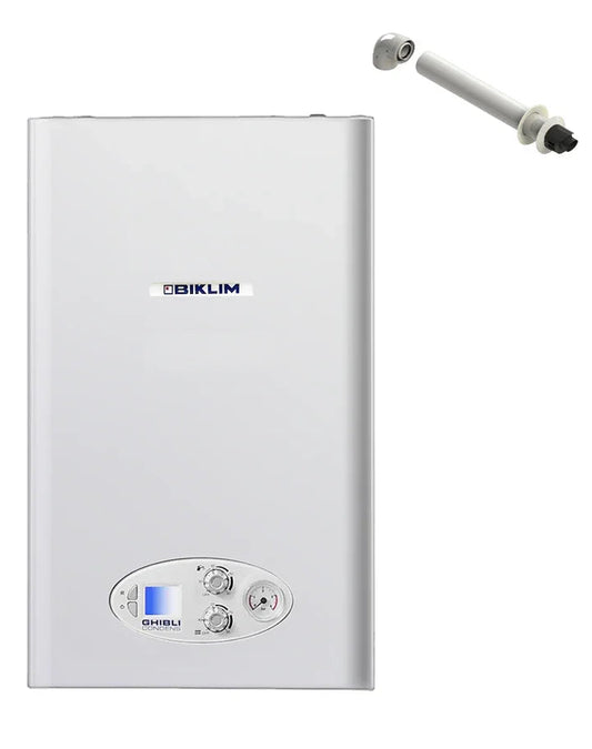 Caldaia A Condensazione BIKLIM GHIBLI 25KW - Kit Coassiale, Alta Efficienza A, Design Compatto