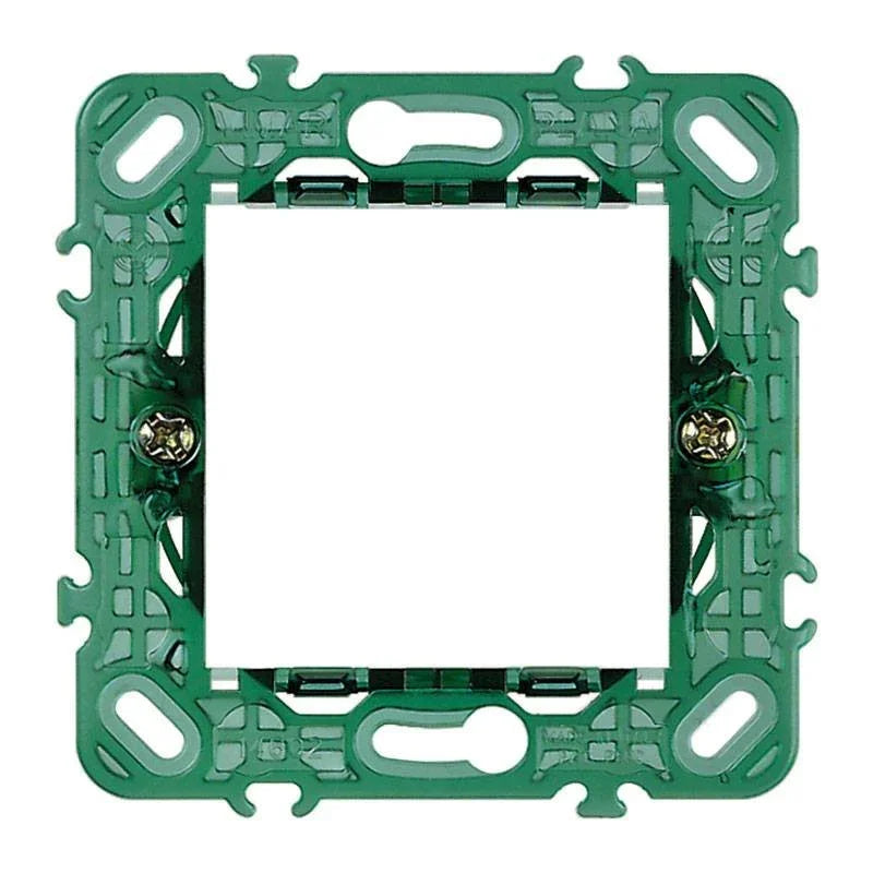 Supporto Vimar Plana 2 Moduli Con Griffe per Scatole Tonde 14602 - Facile Installazione e Compatibilità Ottimale