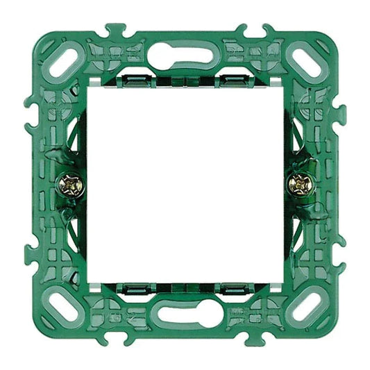 Supporto Vimar Plana 2 Moduli Con Griffe per Scatole Tonde 14602 - Facile Installazione e Compatibilità Ottimale