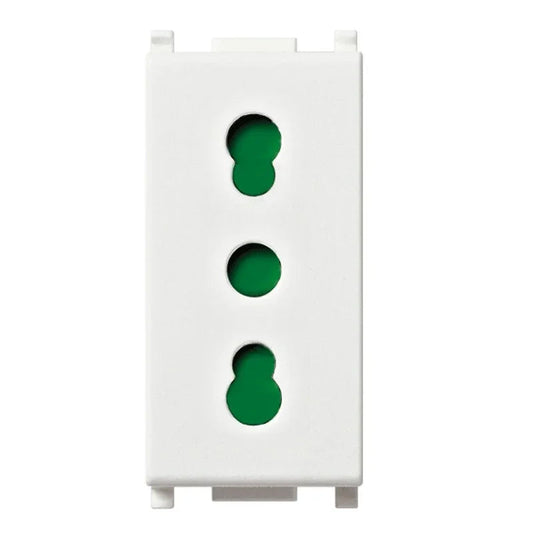 Vimar Plana Presa Bipasso 10/16A 14203 - Sicura, Elegante e Adatta per Installazione IP20