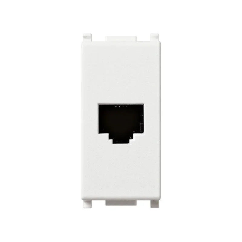 Vimar Plana Presa Telefonica RJ11 14320 - Design Elegante, Facile Installazione, Compatibilità Universale
