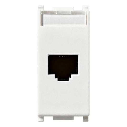 Presa Vimar Plana Dati RJ45 CAT6 UTP Bianco 14339.6 - Alta Prestazione, Design Elegante, Cablaggio Universale T568A/B