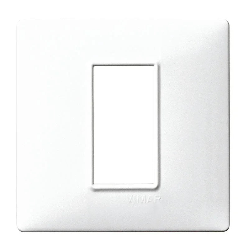 Placca Vimar Plana 1 Modulo Bianco 14641.01 - Plastica Alta Qualità, Facile Installazione