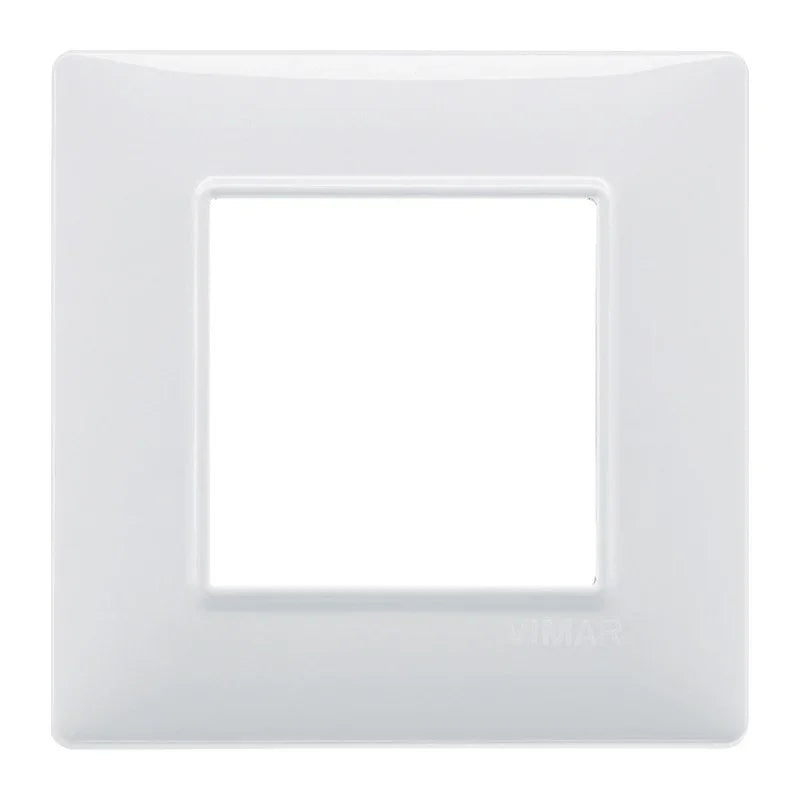 Placca Vimar Plana 2 Moduli Bianco SKU 14642.01 - Design Elegante e Resistente in Tecnopolimero
