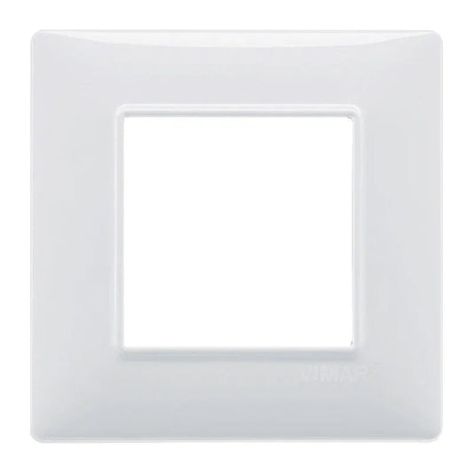 Placca Vimar Plana 2 Moduli Bianco SKU 14642.01 - Design Elegante e Resistente in Tecnopolimero