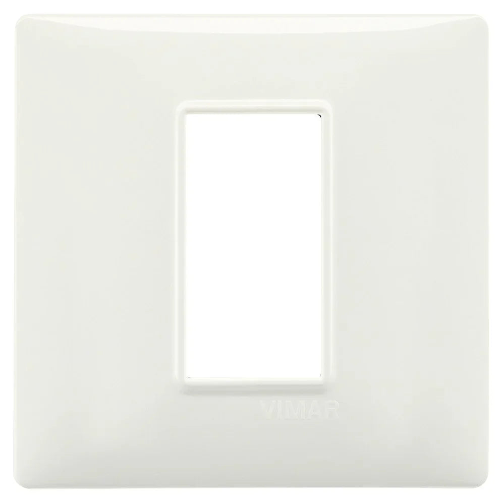 Placca Vimar Plana 1 Modulo Avorio 14641.02 - Design Elegante, Certificata Senza Alogeni