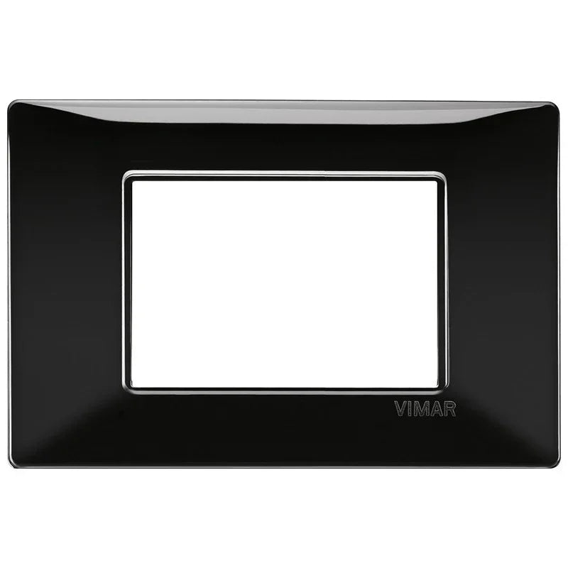 Vimar Plana Placca 3 Moduli Nero 14653.05 - Design Elegante e Alta Resistenza in Tecnopolimero