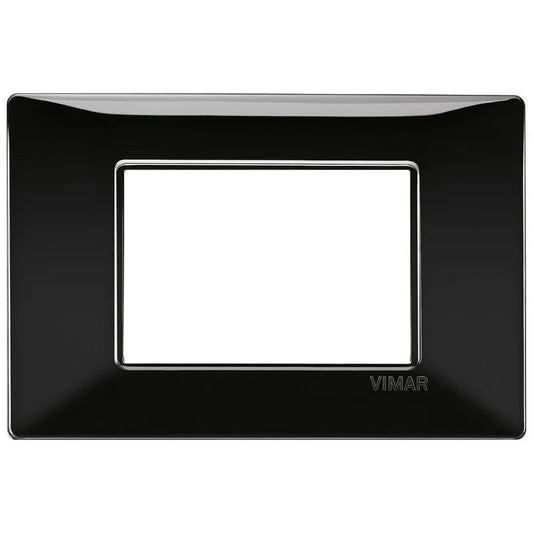 Vimar Plana Placca 3 Moduli Nero 14653.05 - Design Elegante e Alta Resistenza in Tecnopolimero