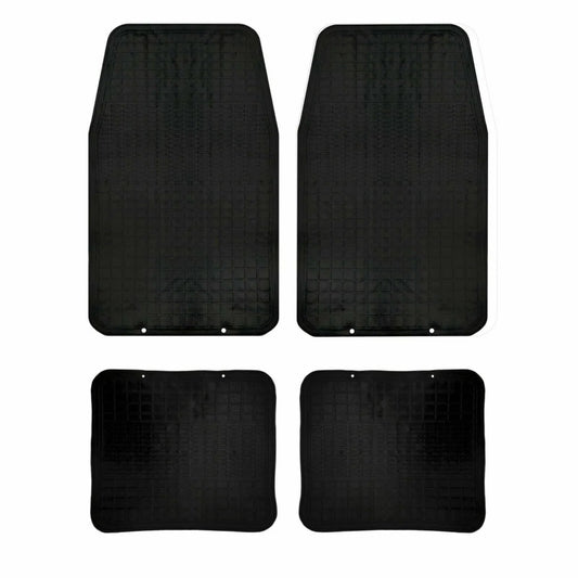 SET 4 Tappetini Universali Antiscivolo in Gomma - Ritagliabili, Nero - Driwei DRW-TAPP4