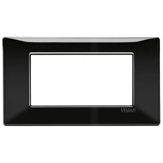 Vimar Plana Placca 4 Moduli Nero 14654.05 - Design Moderno in Tecnopolimero Resistente