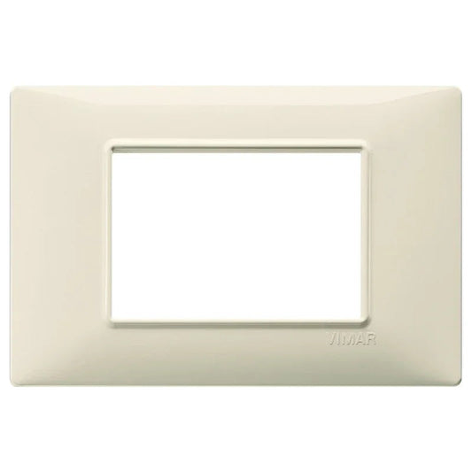 Placca Vimar Plana 3 Moduli Beige 14653.03 - Design Elegante in Tecnopolimero Resistente