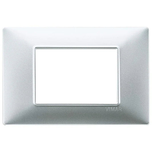 Vimar Plana Placca 3 Moduli Argento Opaco 14653.20 - Tecnopolimero, 120x81mm, Elegante e Funzionale