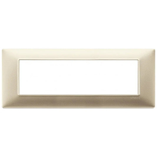 Vimar Placca 7 Moduli Champagne Opaco 14657.22 - Design Elegante, Facile Montaggio, Resistente