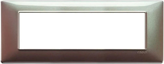 Placca Vimar Plana 7 Moduli Colore Marrone Micalizzato 14657.22 - Design Elegante e Materiale Resistente
