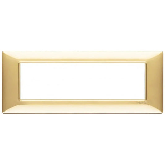 Vimar Plana Placca 7 Moduli Oro Lucido - Codice SKU 14657.24, Design Elegante e Resistente