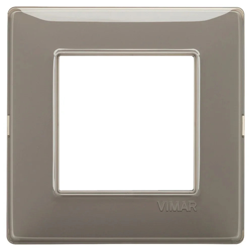 Vimar Plana Placca 2 Moduli Cenere 14642.40 - Tecnopolimero Resistente e Design Compatto