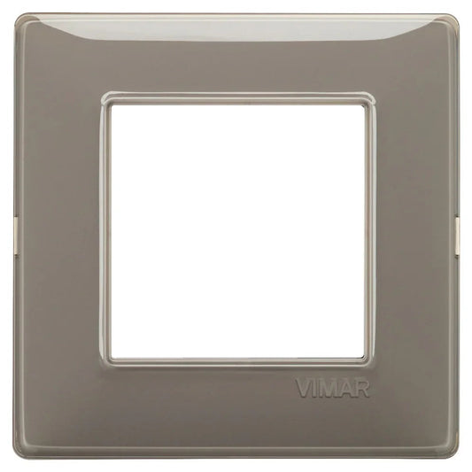 Vimar Plana Placca 2 Moduli Cenere 14642.40 - Tecnopolimero Resistente e Design Compatto