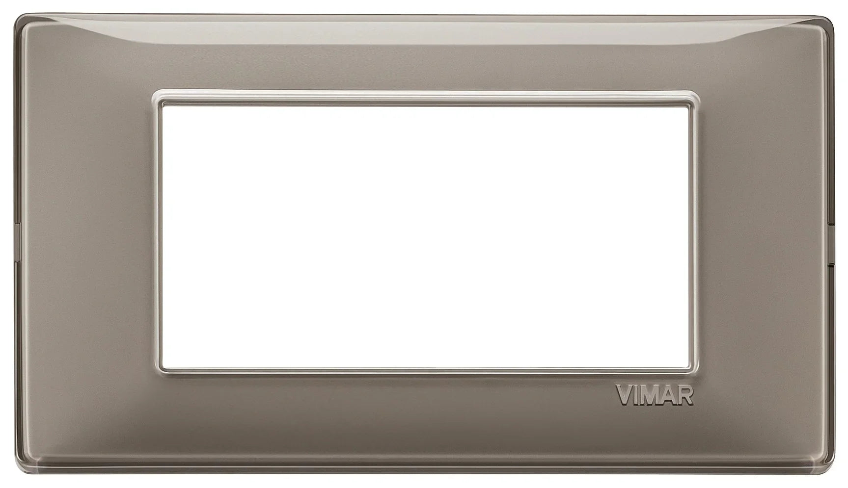 Placca Vimar Plana 4 Moduli Colore Cenere 14654.40 - Tecnopolimero Resistente e Design Elegante