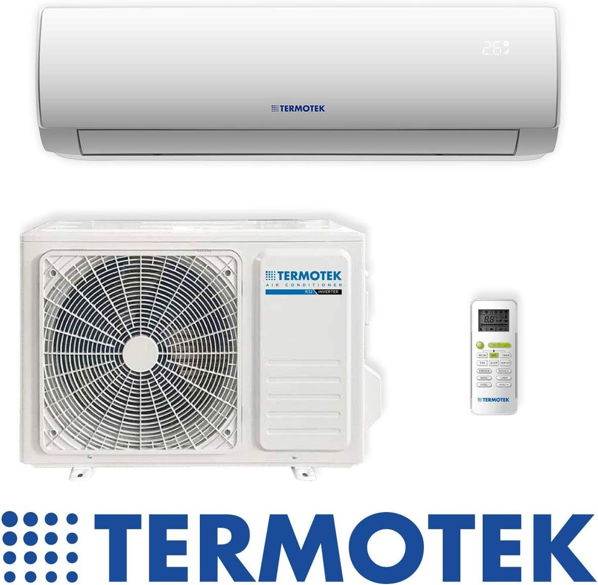 Climatizzatore TERMOTEK 9000 BTU AIRPLUS C9 Inverter A++ con WiFi e unità esterna.
