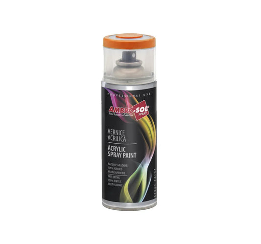Vernice Acrilica Spray Ambro-Sol Arancio Pastello 400ml - 100% Acrilico, Multi-superficie, Rapida Essiccazione, SKU AS-AP400