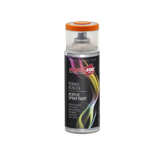 Ambro-Sol - Vernice Acrilica Spray Arancio Puro 400ml - Rapida Essiccazione, Alta Durabilità