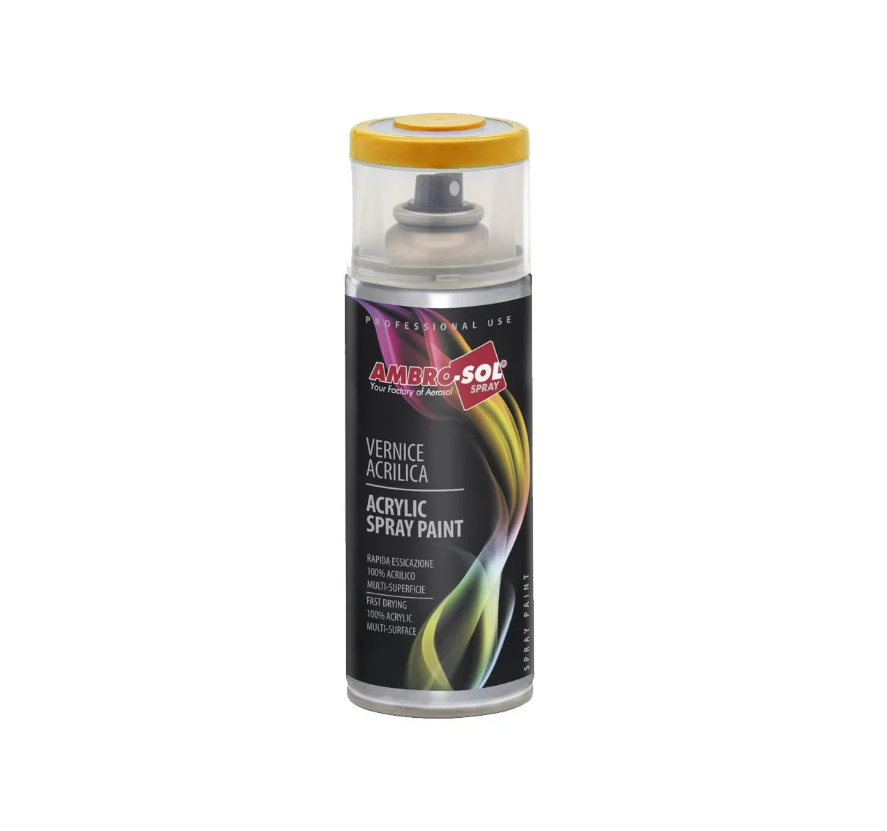Vernice Acrilica Spray Giallo Cromo 400ml Ambro-Sol - Rapida Essiccazione e Formula 100% Acrilica