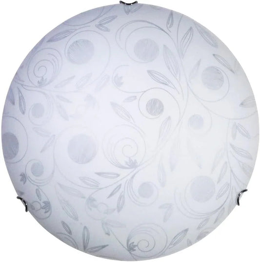 Plafoniera Moderna Clara E27, 1 Luce, 30cm, Vetro Sabbia, Made In Italy - Stile Elegante e Funzionale