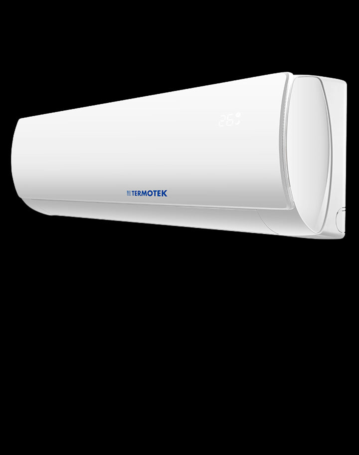 Climatizzatore AIRPLUS TERMOTEK bianco, modello Trial Split, 9000 BTU, tecnologia inverter.