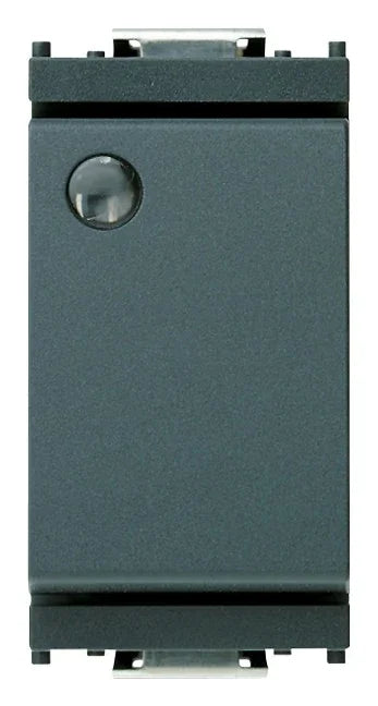 VIMAR Deviatore 1P 16AX Luminoso Grigio Mod. 16025 - 200W, Design Moderno, Facile Installazione