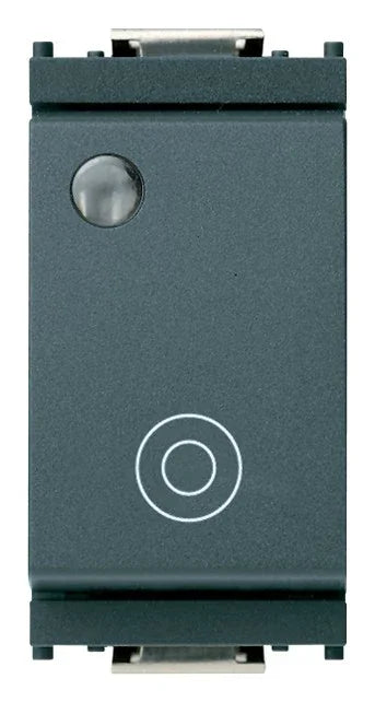 Pulsante VIMAR 1PNO 10A Luminoso Grigio, Codice SKU 16090 - Affidabile e Elegante per Segnalazione Elettrica