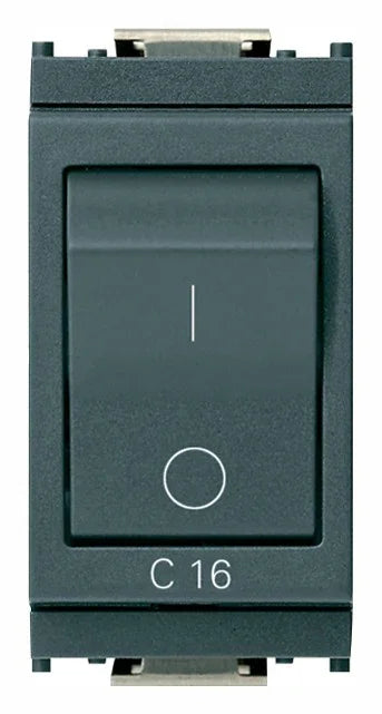 Interruttore Magnetotermico VIMAR MT 1P+N C16 120-230V Grigio - Protezione Elettrica Sicura - SKU 16505.16