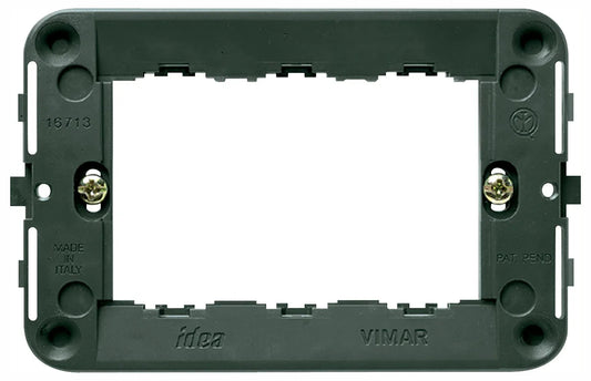 Supporto VIMAR 3M + Viti - Codice SKU 16713, Installazione Facile e Robusta per Scatole Elettriche