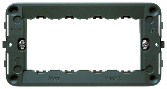 Supporto VIMAR 4M + Viti - Codice SKU 16714, Alta Qualità e Installazione Facile per Scatole Elettriche