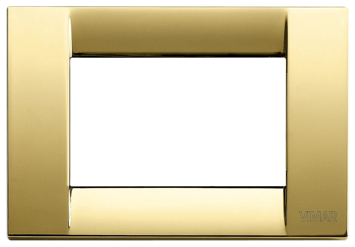 VIMAR Placca Classica 3M Oro Lucido - Codice SKU 16733.32, Design Elegante e Facile Installazione