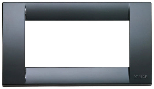 VIMAR Placca Classica 4M Grigio Grafite - 16744.15, Tecnopolimero Resistente e Design Elegante