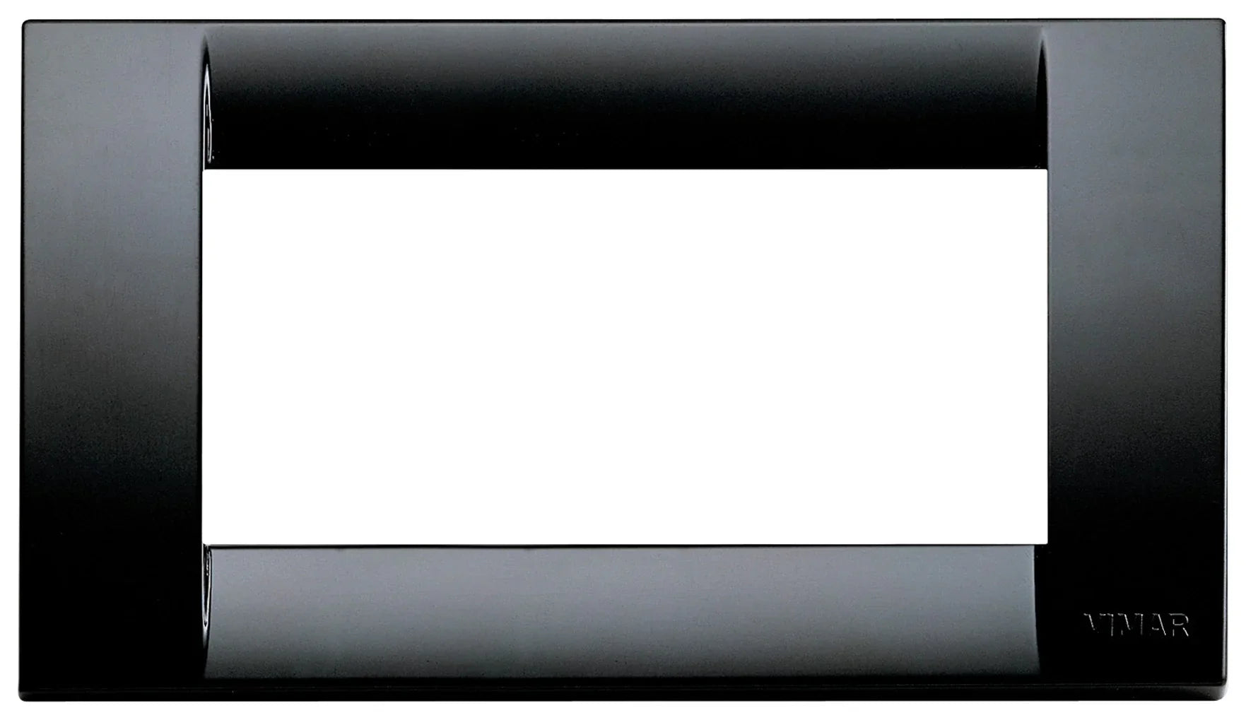 VIMAR Placca Classica 4M Nera 16744.16 - Tecnopolimero Resistente e Design Elegante