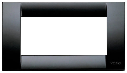 VIMAR Placca Classica 4M Nera 16744.16 - Tecnopolimero Resistente e Design Elegante
