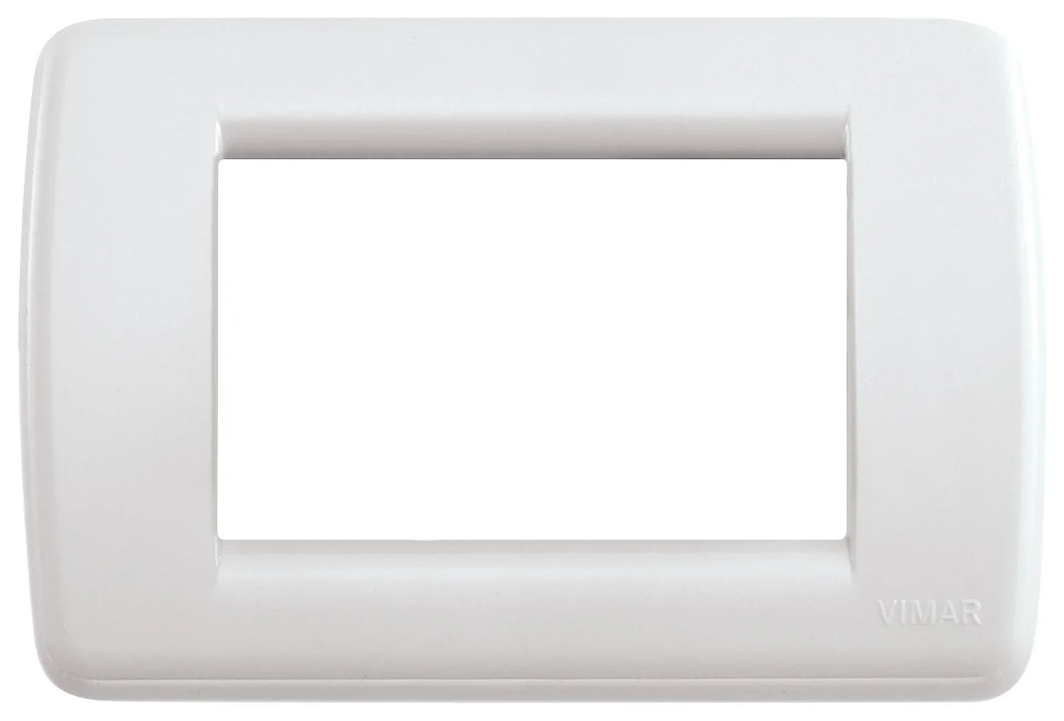 VIMAR Placca Rondò 3M Bianco Idea - SKU 16763.04, Tecnopolimero Resistente, Design Elegante e Moderno