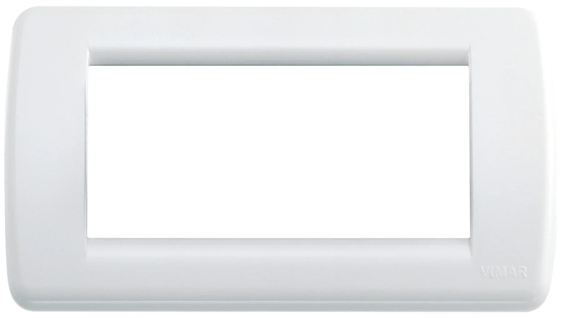 VIMAR Placca Rondò 4M Bianco Brillante - Codice SKU 16764.01, Design Elegante e Funzionale