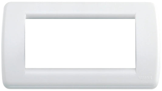 VIMAR Placca Rondò 4M Bianco Brillante - Codice SKU 16764.01, Design Elegante e Funzionale