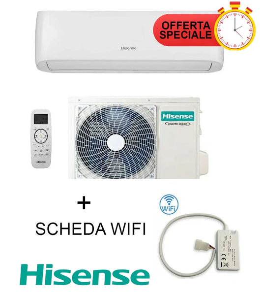 Climatizzatore Hisense Easy Smart 24000 Btu Inverter CA70BT1AG + CA70BT1AW, Wi-Fi Opzionale, R-32, Alta Efficienza Energetica