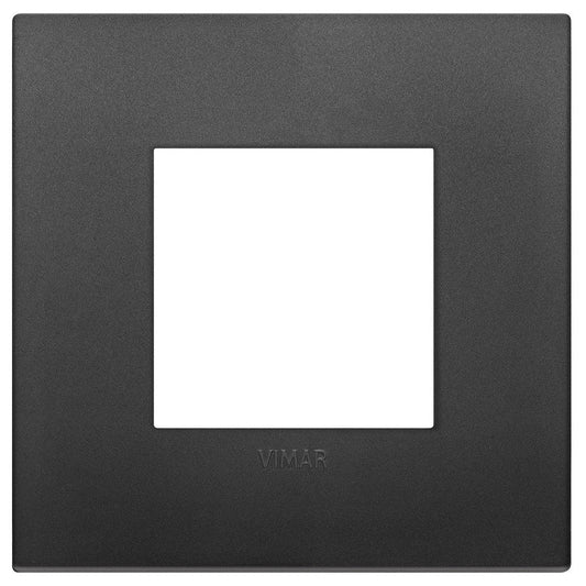 VIMAR Placca Classic 2M Nero - SKU 19642.71, Design Elegante, Tecnopolimero Resistente