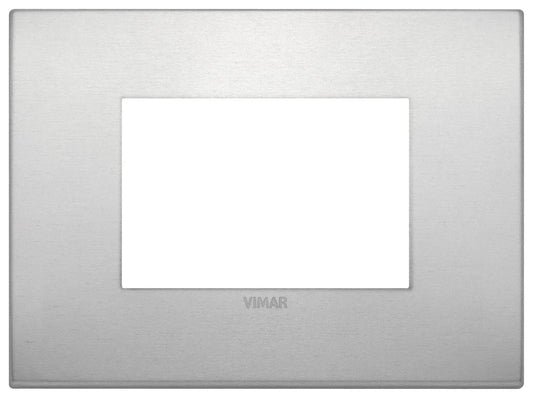 VIMAR Placca Classic 3M Naturale in Alluminio - SKU 19653.15, Design Elegante e Resistente