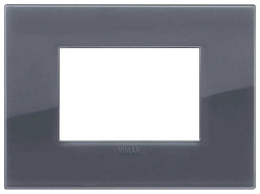 VIMAR Placca Classic 3M Reflex Grigio Fumè - 19653.61, Tecnopolimero Elegante e Resistente, 3 Moduli