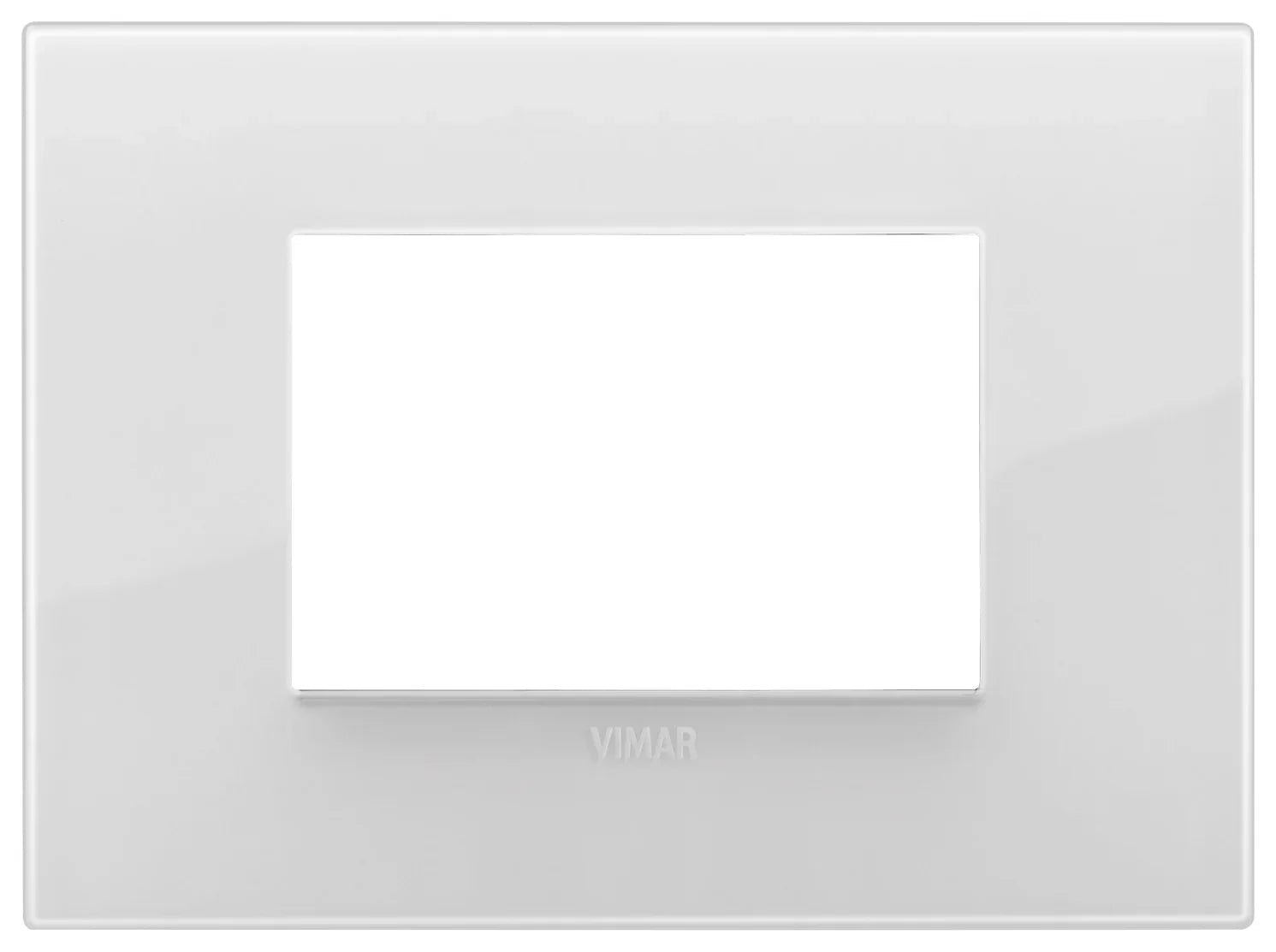VIMAR Placca Classic 3M Reflex Ghiaccio 19653.66 - Tecnopolimero Resistente, Design Elegante